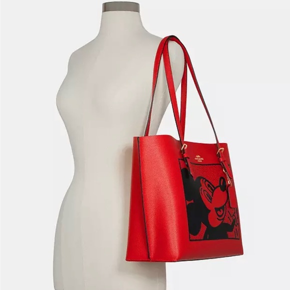 ✨NWT Sparkle✨ Coach X Disney Mickey Mouse X Keith Haring Mollie Tote - Picture 4 of 4